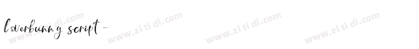 loverbunny script字体转换 loverbunny script字体转换